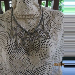 Chico's gold/silver/pearl designer necklace